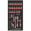 KRAFTWERK PRO LINE EVA Steckschlüssel-Einlage 1/4”, 200 x 400 mm, 46-teilig