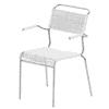 Schaffner Chaise de jardin Spaghetti Säntis avec accoudoirs, disponible en plusieurs versions