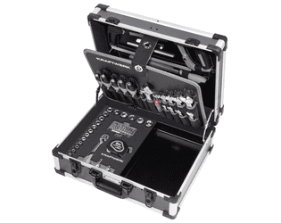KRAFTWERK BASIC LINE Werkzeugkoffer B147 3/8“ mit Kunststoffschale, inkl. Werkzeug, 97-teilig