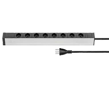 Steffen Steckdosenleiste ALU MODULAR PDU, 8 x T23, 16 A, IP20, 3 m Kabel, diverse Farben