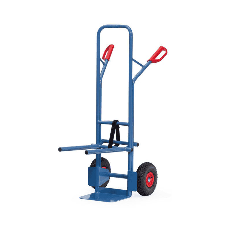 Fetra Diable pour chaises Cadre porteur à accrochage variable, revêtement époxy bleu RAL 5007