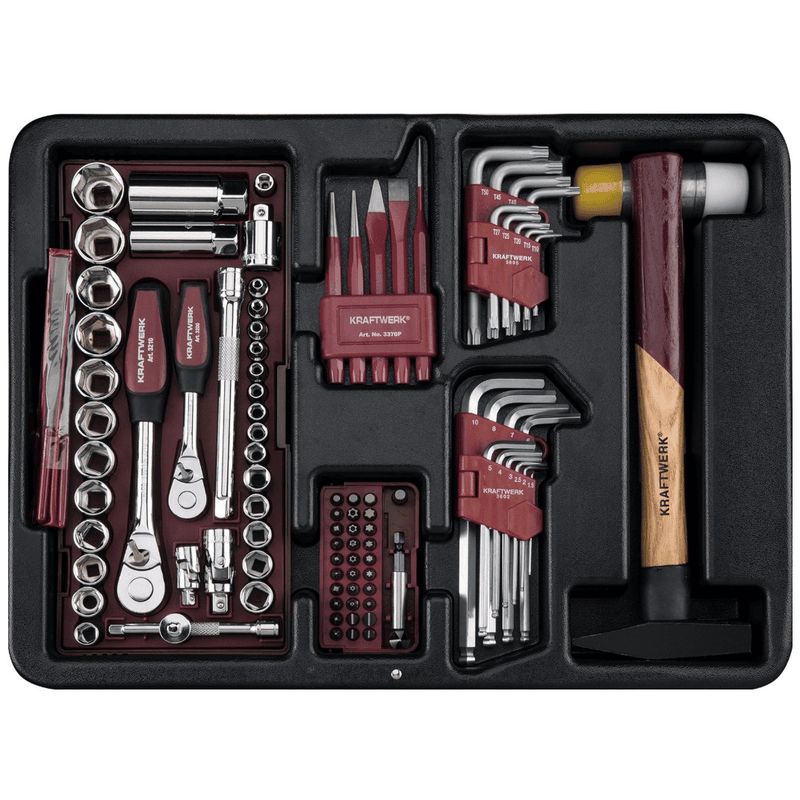 KRAFTWERK PRO LINE Werkzeugkoffer P300, ABS, 1/4" + 3/8", inkl. Werkzeug, 186-teilig