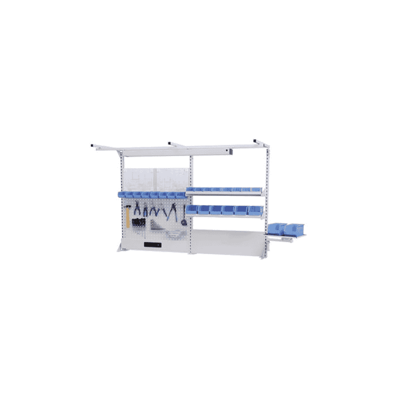 Bedrunka+Hirth Multi-Wand-Aufbau mit Magnetwand und Schwenkarmhalter, 2000 x 750 x 1250 mm