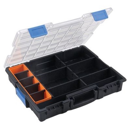 Bedrunka+Hirth Flex-Box-Kunststoff - 12 Fächer, 440 x 355 x 76 mm