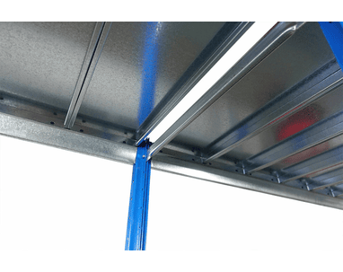 Industrie Profi-Fachbodenregal Komplettset M50, Gesamttraglast 2800 kg, in zwei Ausführungen, hergestellt in Italien