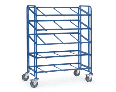 Servante pour bacs euro à 5 niveaux, cadres ouverts, pour bacs euro 600x400 mm