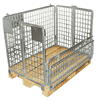 Gitteraufsatzrahmen AG1000 verzinkt mit abklappbarem Seitenteil, LxBxH 1200 × 800 × 800 mm