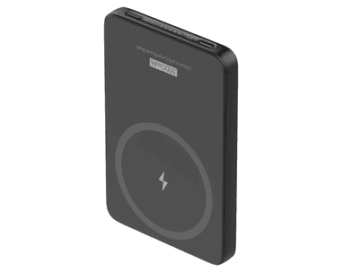 Steffen Powerbank Magnetic 15 W PD+Qi, 5'000 mAh, USB-C, Qi2/MagSafe, schwarz