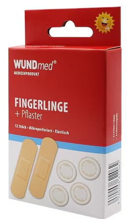 Doigtés + pansements, WUNDmed, 02-102, paquet de 12 pièces