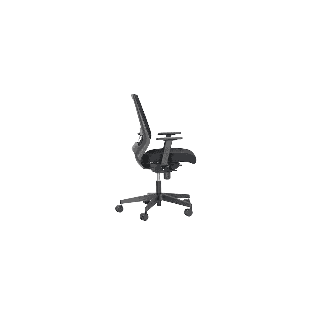 Chaise de bureau Nowy Styl Kenari Mesh avec dossier en résille, sans accoudoirs, noir