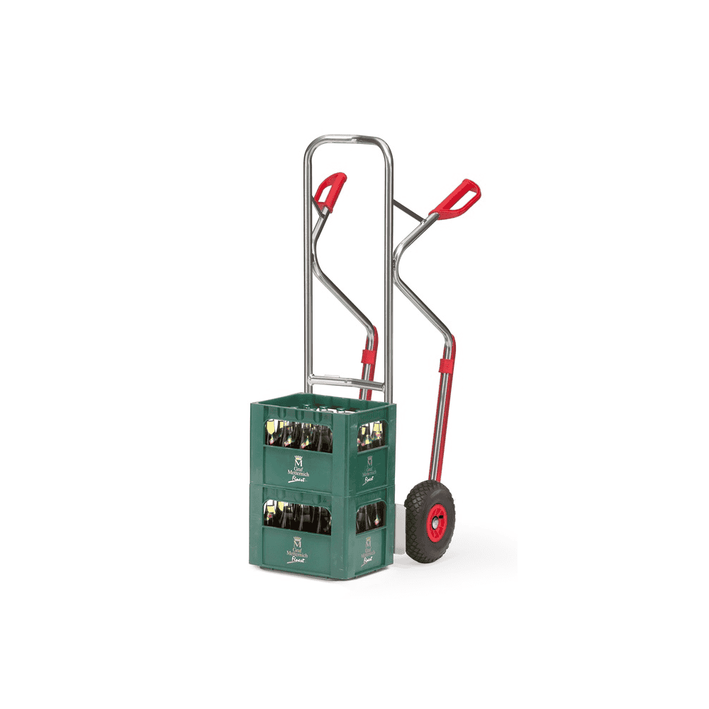Fetra Diable en aluminium avec patins en plastique, godet standard, capacité de charge 200 kg