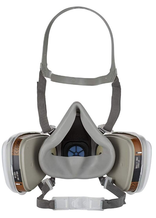 3M Masque de protection respiratoire 6002C1 Gris 1 pièce, LxLxH 125x250x245 mm