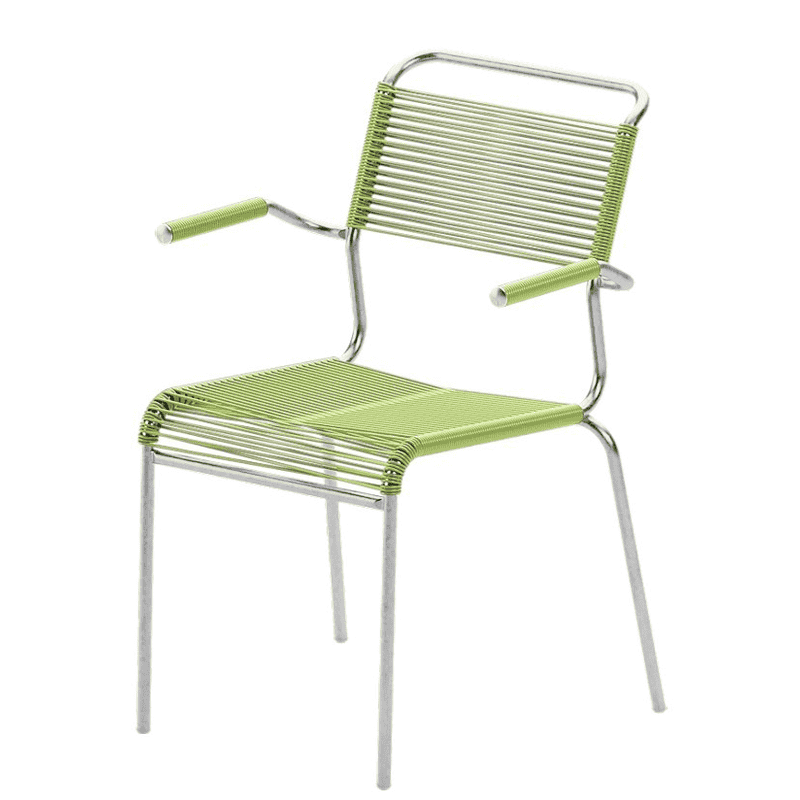 Schaffner Chaise de jardin Spaghetti Säntis avec accoudoirs, disponible en plusieurs versions
