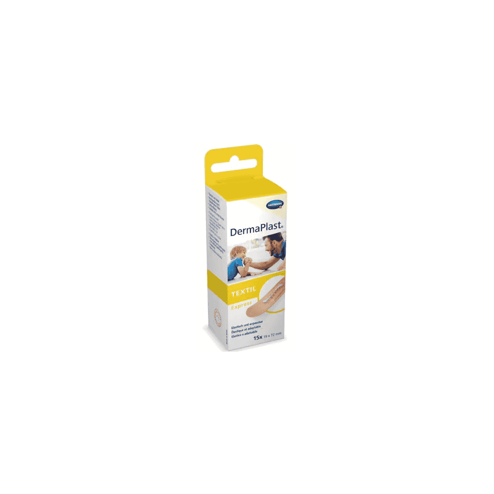 Pansements express DermaPlast, 19 x 72 mm, paquet de 15 pièces