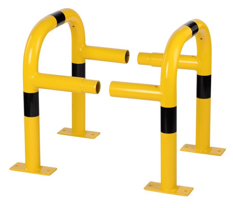 Stahl-Pfostenschutz, gelb-schwarz, 620 x 520 x 600 mm