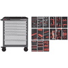 KRAFTWERK Werkstattwagen BT700 7 Schubladen Swiss Line, inkl. Werkzeug, 242-teilig, BxTxH 719 x 474 x 1000 mm