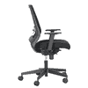 Chaise de bureau Nowy Styl Kenari Mesh avec dossier en résille, sans accoudoirs, noir