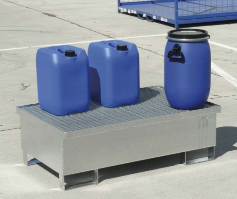 Auffangwanne für 1 - 4 Fässer à 200 l, in verschiedenen Varianten
