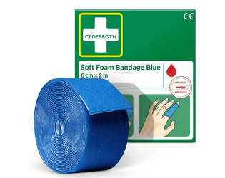 Bandage en mousse souple Bleu, Cederroth 51011011, 60 mm x 2 m
