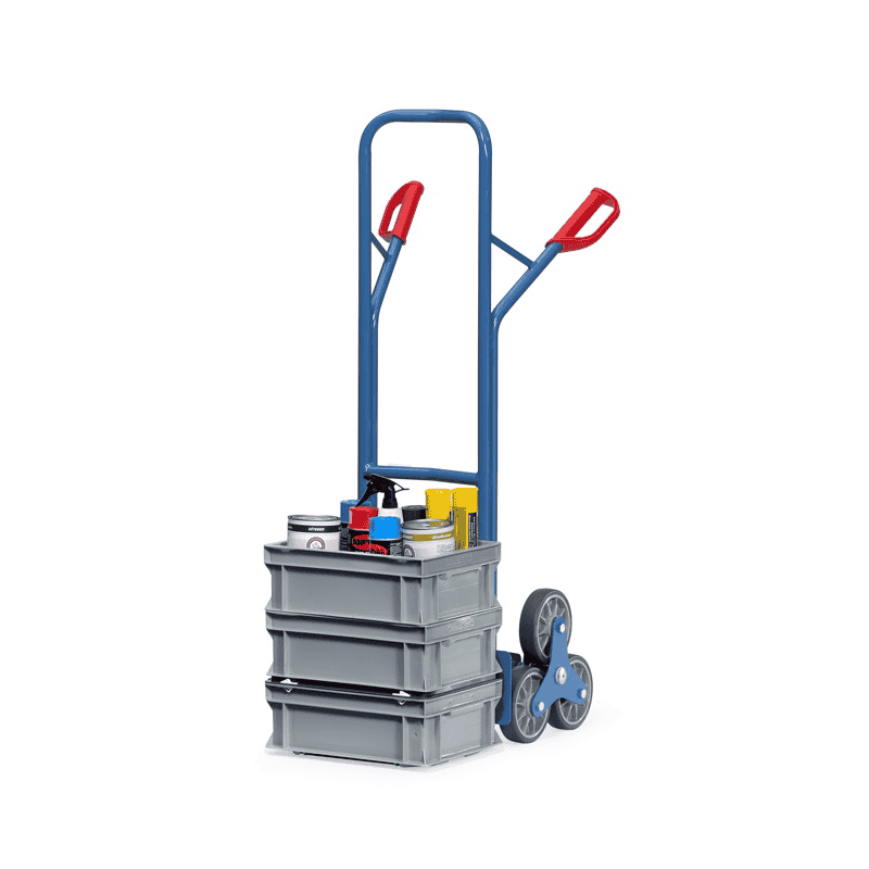 Fetra Treppenkarre Stahl, 2 dreiarmige Rad-Sterne, 200 kg Tragkraft