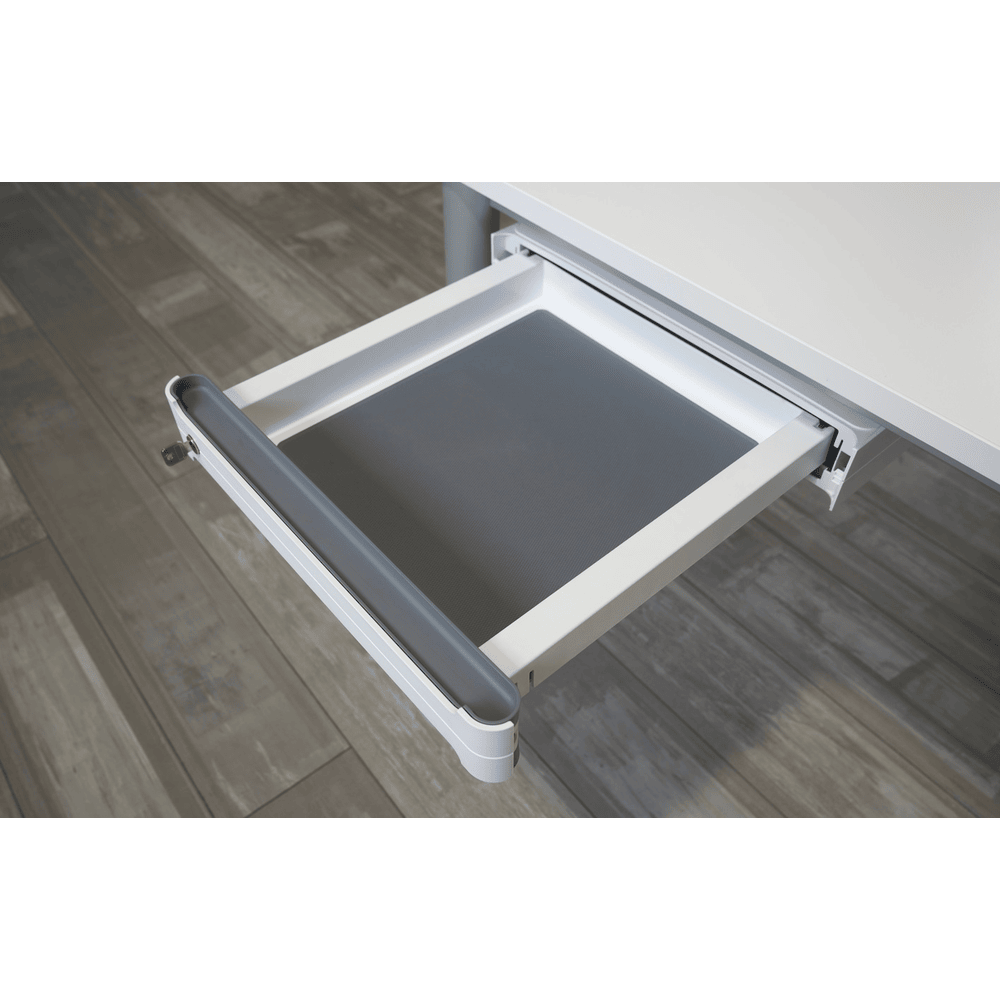 Unterbauschublade Smart Office für Schreibtische, abschliessbar, weiss, 430 x 410 x 70 mm