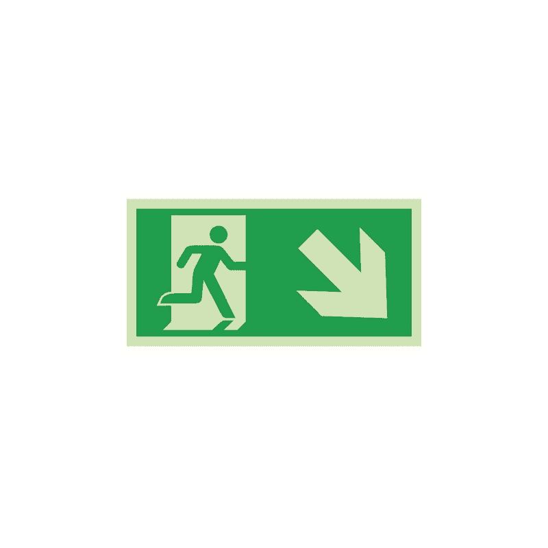 Rettungszeichen Notausgang / Rettungsweg, Selbstklebefolie, 300 x 150 mm,  in diversen Ausführungen