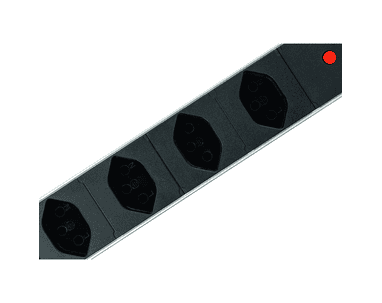 Steffen Steckdosenleiste ALU MODULAR SILVER, 4 x T13, 10 A, IP20, 3 m Kabel, silber/schwarz