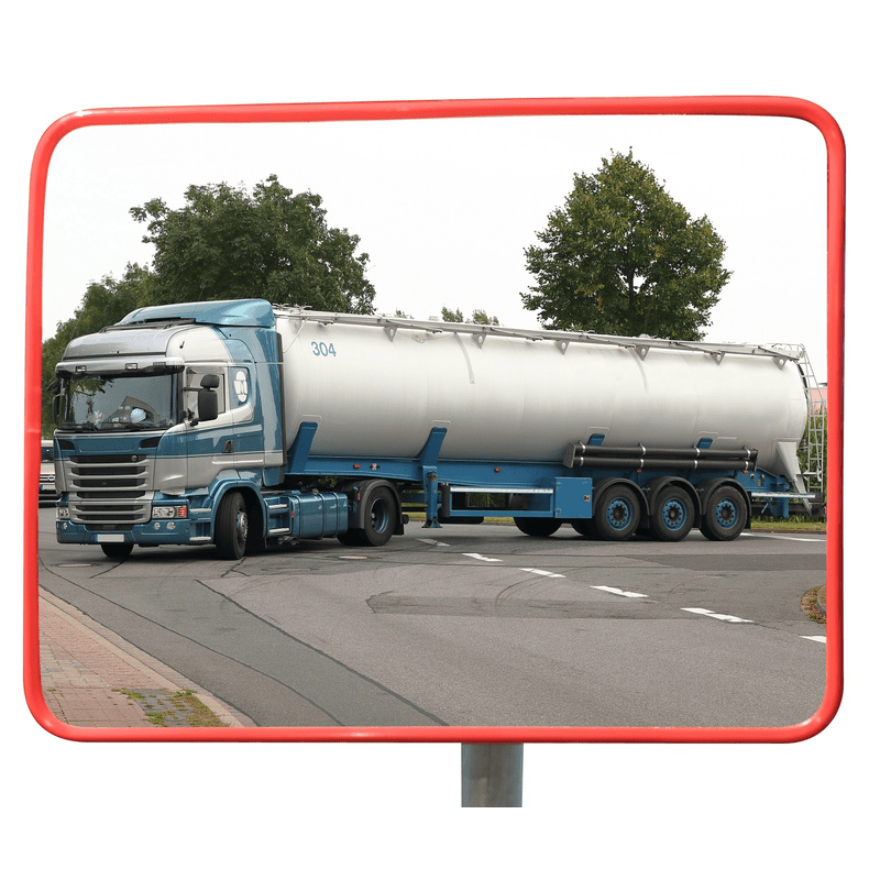 Miroir routier TM-I avec cadre rouge