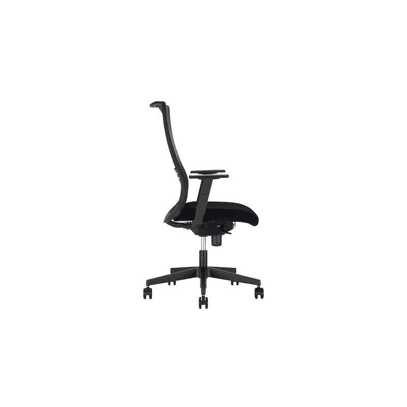 Chaise de bureau Nowy Styl Altum avec dossier en résille, mécanisme synchrone et accoudoirs, noir