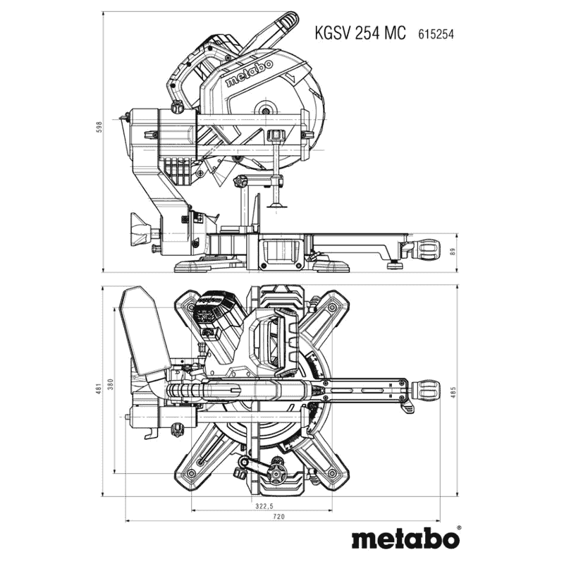 Metabo Kapp- und Gehrungssäge KGSV 254 MC
