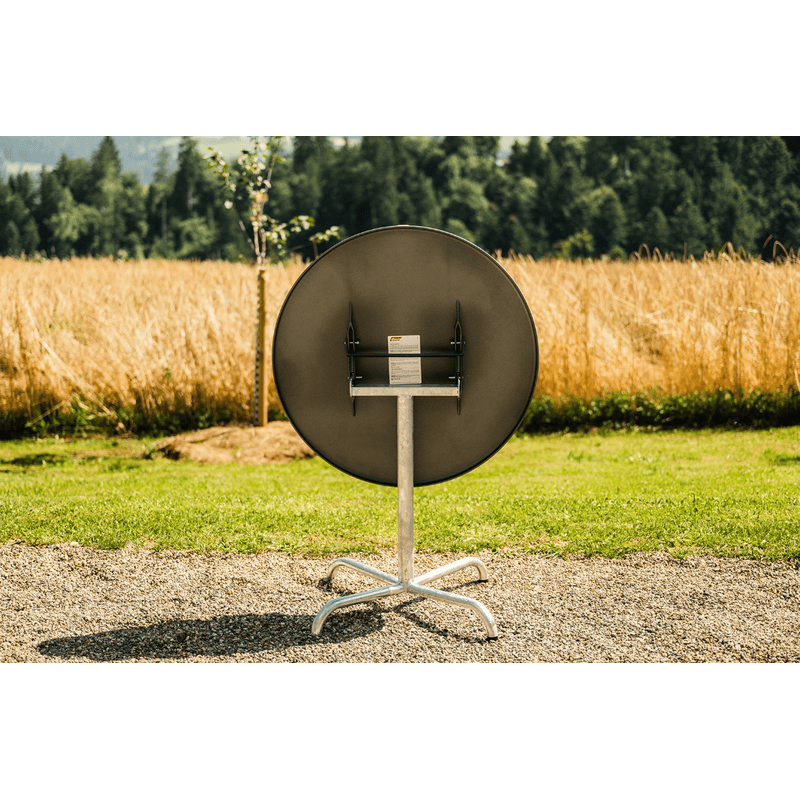 Schaffner Table pliante Davos en fibre de verre, de forme ronde, disponible en plusieurs versions