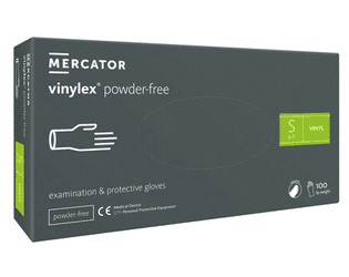 Gants jetables en vinyle MERCATOR VINYLEX, paquet de 100 pièces, transparents