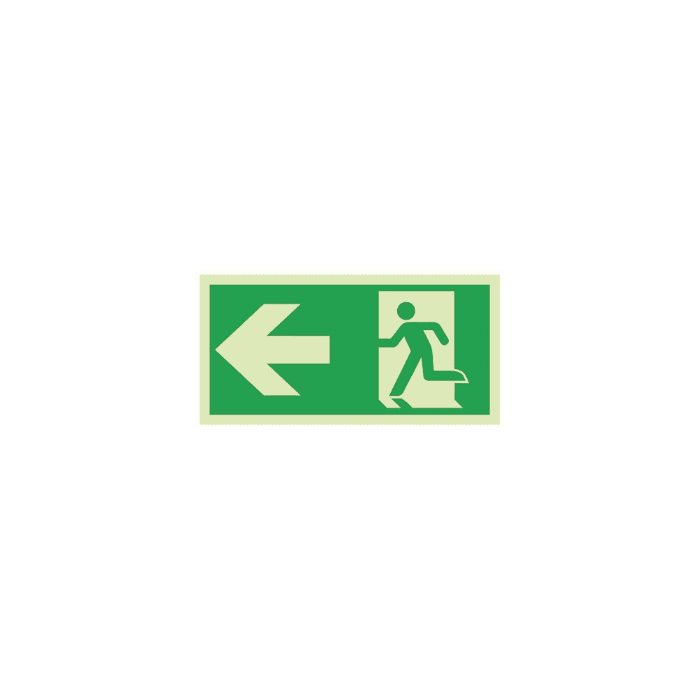 Rettungszeichen Notausgang / Rettungsweg, Selbstklebefolie, 300 x 150 mm,  in diversen Ausführungen