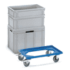 Fetra Rouleau Eurocaisse 250 kg, cadre ouvert, en plastique