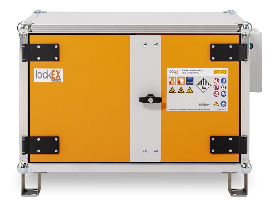 Cemo Armoire de stockage et de recharge de batteries 8/5 LockEX 2.0, pour le stockage et la recharge batteries au lithium
