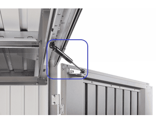 Biohort Gasdruckfeder-Nachrüstset - Zubehör zu Gerätehaus Europa 4A/5/7 und Geräteschrank 190/190L