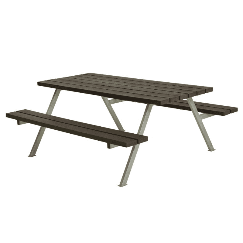 PLUS Alpha Ensemble de mobilier de jardin RePlast, noir, disponible en plusieurs modèles