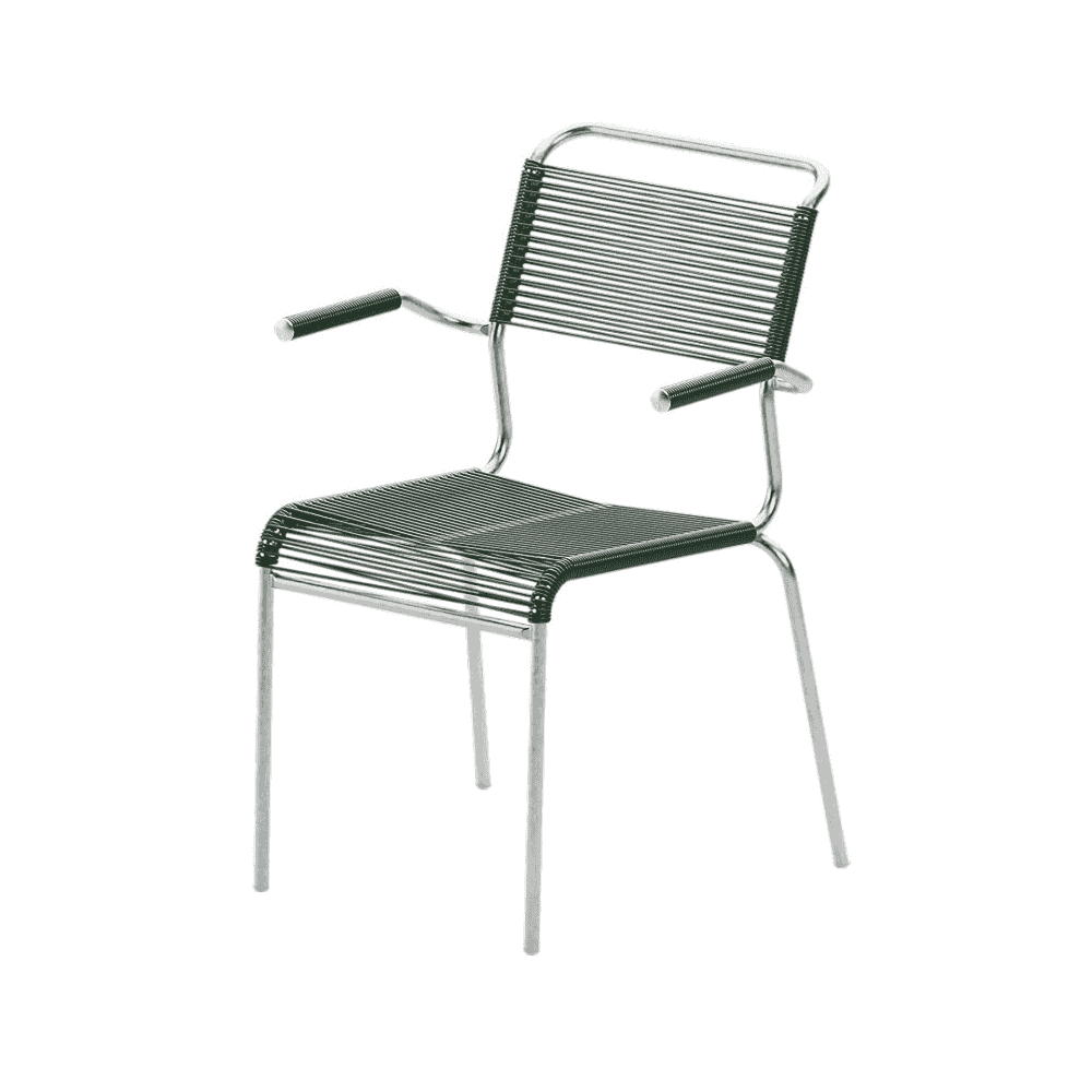 Schaffner Chaise de jardin Spaghetti Säntis avec accoudoirs, disponible en plusieurs versions