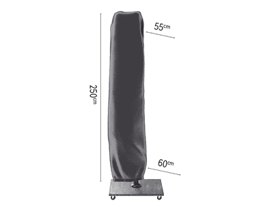 Platinum AeroCover Housse de protection pour parasol à bras libre, hauteur 2500 mm, diamètre 550/600 mm