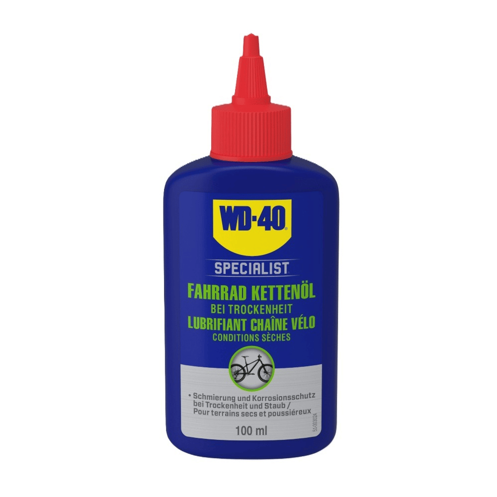 WD-40 Huile spéciale pour chaînes de vélo en cas de temps sec, contenu 100 ml