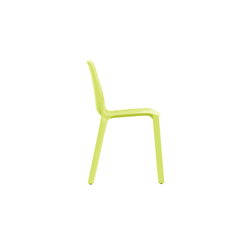 Chaise visiteur Interstuhl Mono en polypropylène, empilable, couleur jaune moutarde, capacité de charge 120 kg