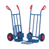 Fetra Paketkarre mit grosser Stahlrohr-Klappschaufel, Höhe 1150 mm, 250 kg Tragkraft