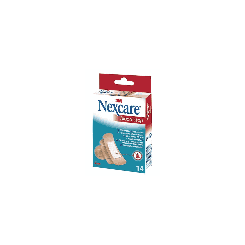 Sérum pharmaceutique Nexcare Blood Stop, assorti, paquet de 14 pièces