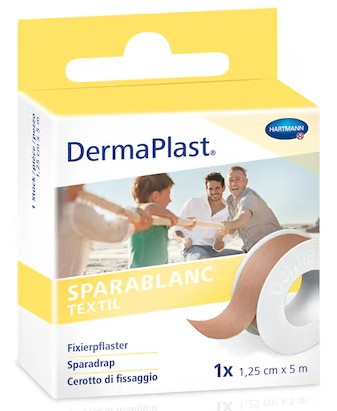 Pansement adhésif textile DermaPlast Sparablanc, 5 m x 125 mm, couleur peau