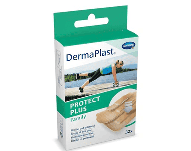 Pansements rapides DermaPlast Sport Family, assortis, 3 tailles, 32 pièces