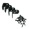 PLUS Pergola Cubic avec clôture Tokyo, noir RAL 9005, L x P x H 3870 x 3870 x 2170 mm