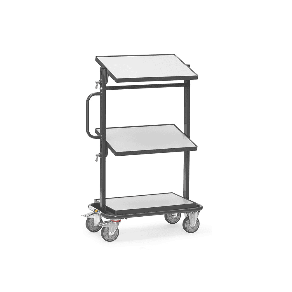 Chariot d'appoint ESD avec et sans plateforme, inclinable, 821 x 455 x 1178 mm