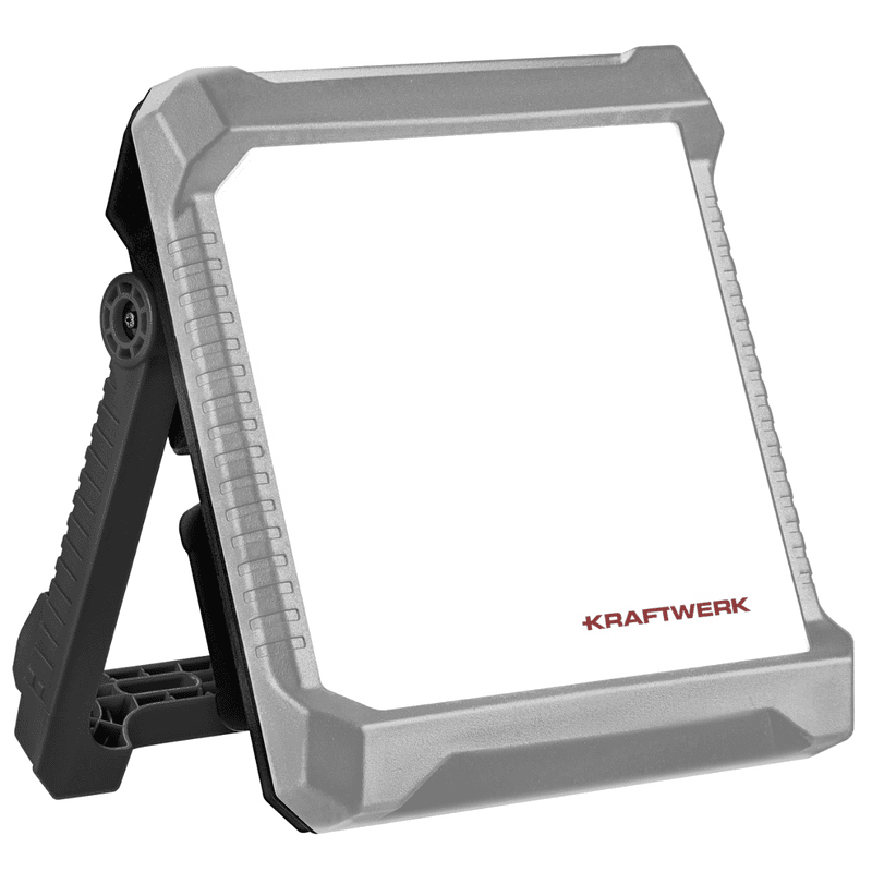 KRAFTWERK LED Arbeitslampe 5000 lm mit Akku, 5 Farbtemperaturen, IP65, kompatibel mit AMP-, Makita- und CAS-Akkus