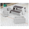 Rechteckiger Blumenkasten aus Beton
