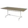 Schaffner Table métallique Rigi avec plateau en acier rabattable, en divers modèles
